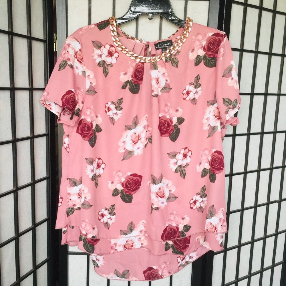 💖 Gold Chain Floral Blouse 💖